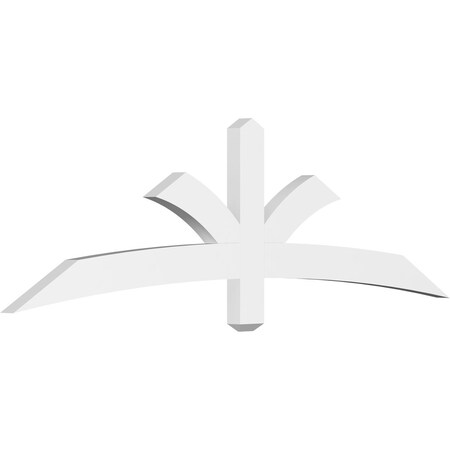 Ekena Millwork Davenport Architectural Grade PVC Gable Bracket, 72"W x 21"H x 2"D x 4"F, 7/12 Pitch GBP072X21X0204DAV00